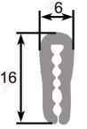 Extruded rubber DL series