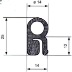 Extruded rubber DL series